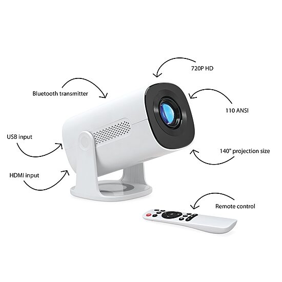 GPX 720p Projector and Screen Bundle