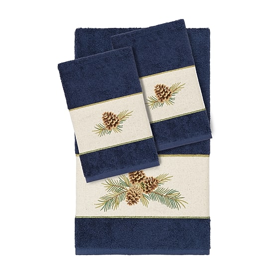 Linum Home Textiles Pierre Embellished 3-pc. Bath Towel Set