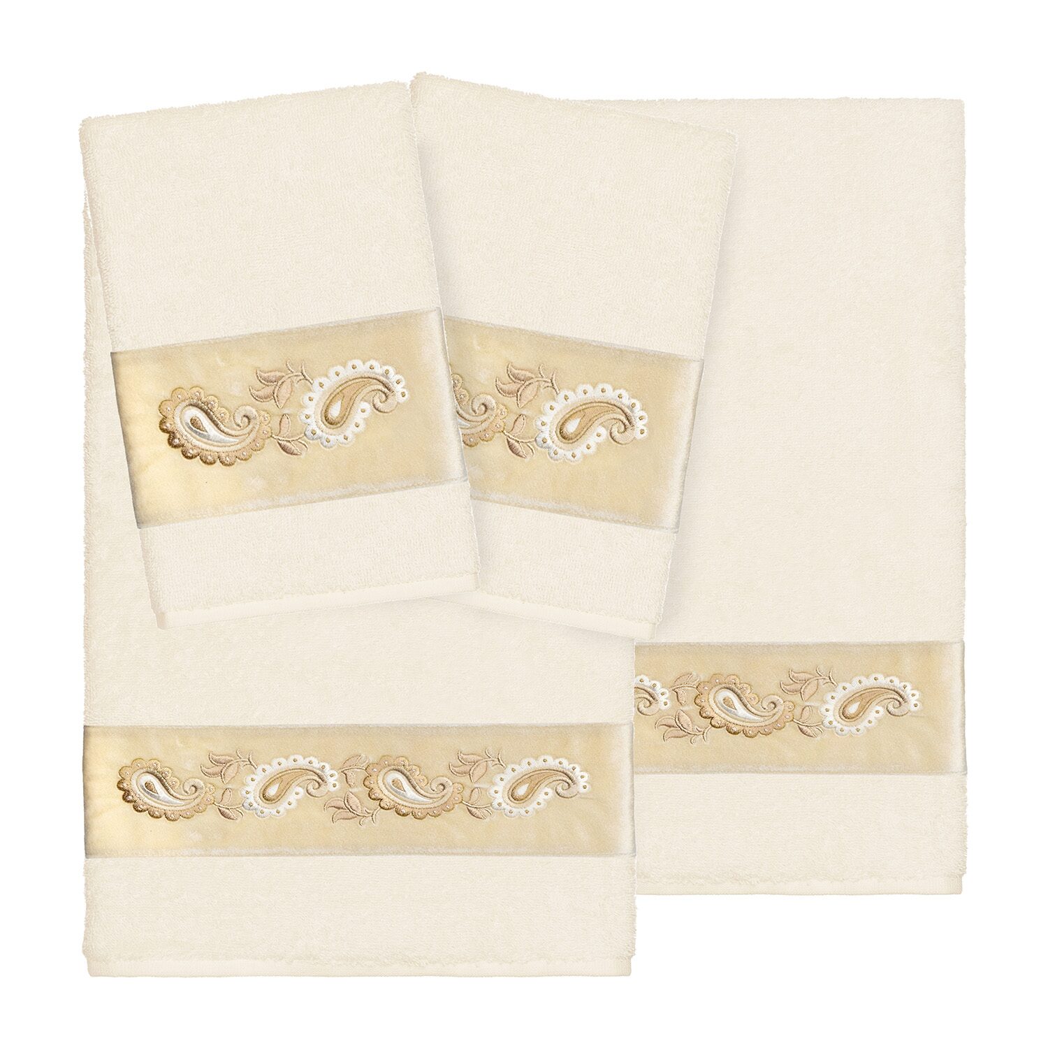 Linum Home Textiles Mackenzie Embellished -pc. Bath Towel Set