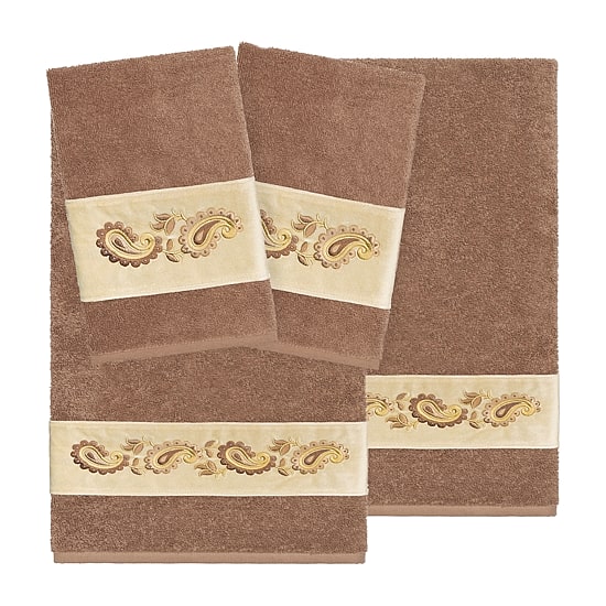 Linum Home Textiles Mackenzie Embellished 4-pc. Bath Towel Set