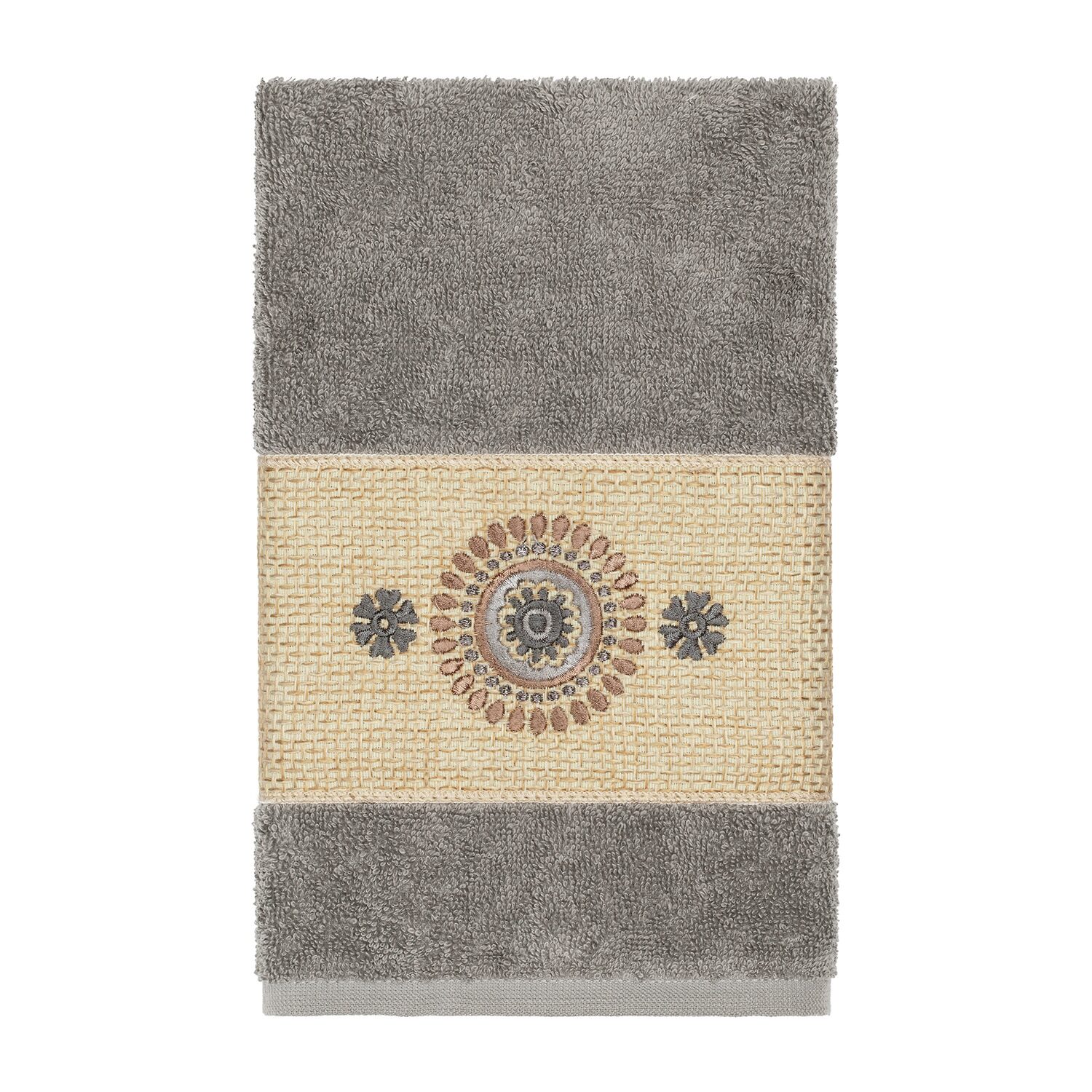 Linum Home Textiles Isabelle Embellished Hand Towel