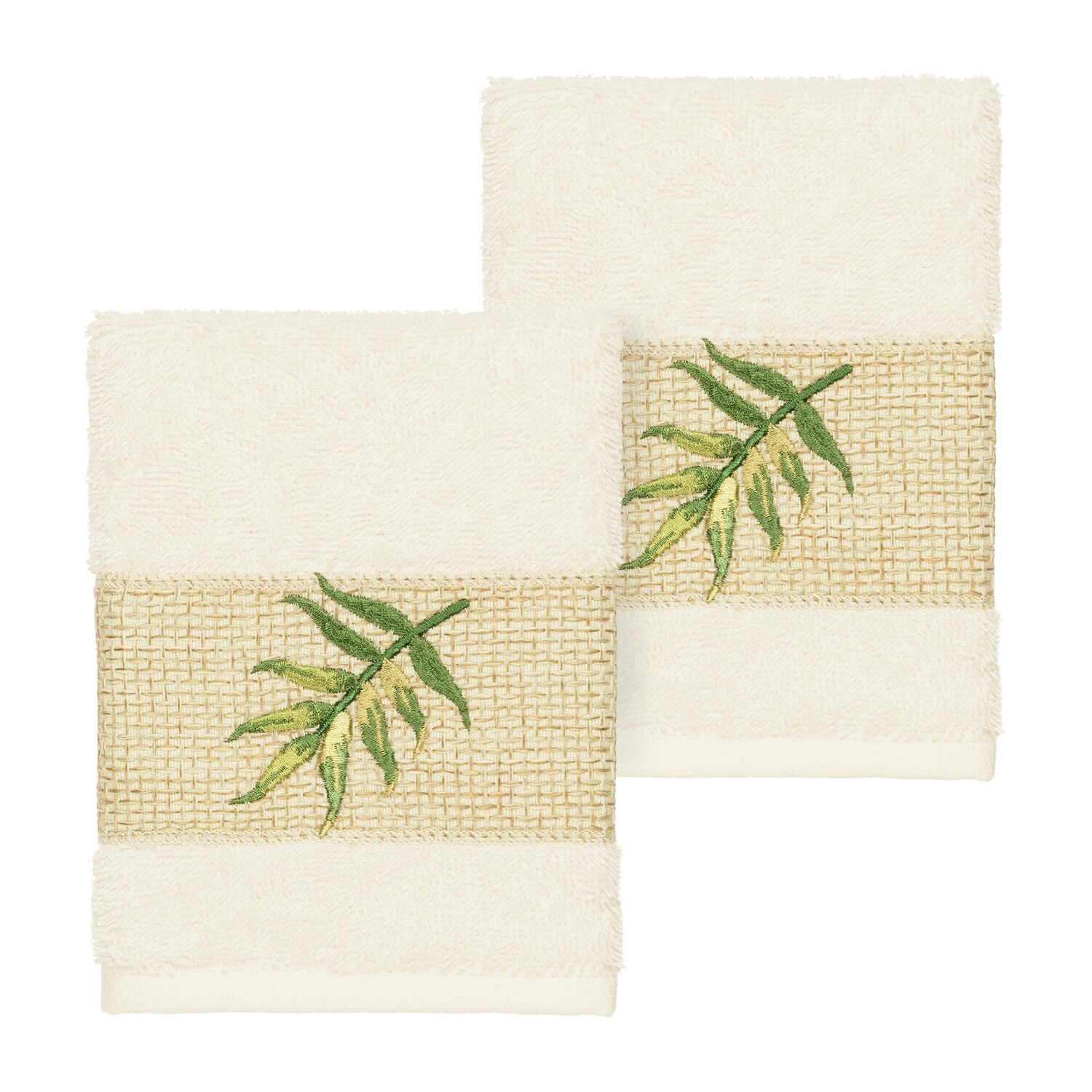 Linum Home Textiles Zoe 2-pc. Embellished Washcloth