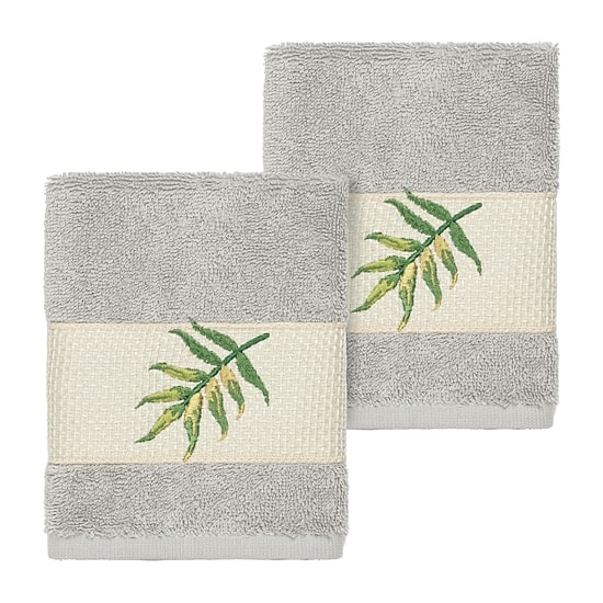 Linum Home Textiles Zoe 2-pc. Embellished Washcloth