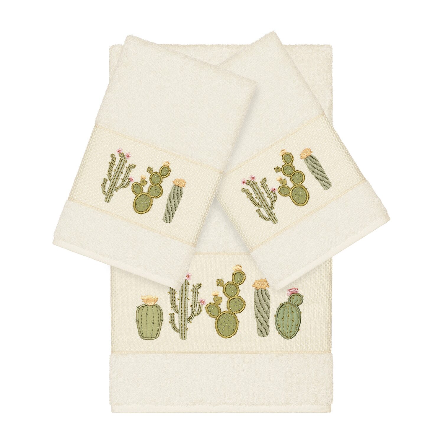 Linum Home Textiles Mila Embellished 3-pc. Bath Towel Set