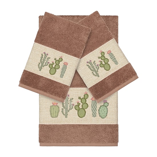 Linum Home Textiles Mila Embellished 3-pc. Bath Towel Set