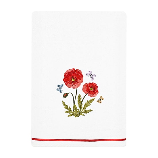 Linum Home Textiles Polly 2-pc. Embellished Floral Bath Towel