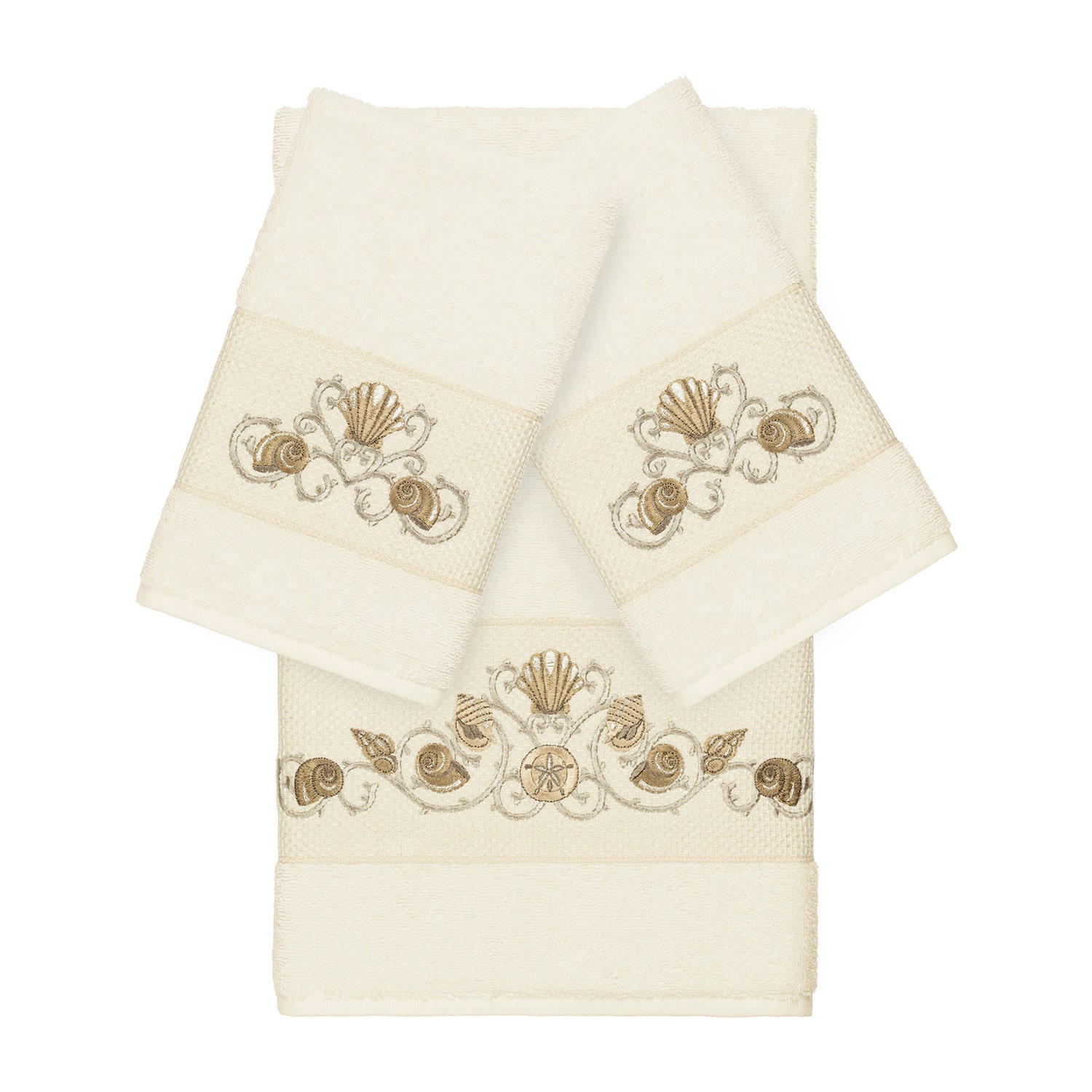 Linum Home Textiles Bella Embellished 3-pc. Bath Towel Set