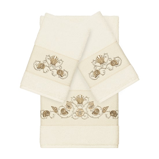 Linum Home Textiles Bella Embellished 3-pc. Bath Towel Set