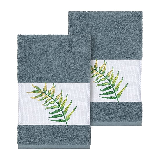 Linum Home Textiles Zoe Embellished 2-pc. Embellished Hand Towel