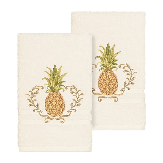 Linum Home Textiles Welcome Embellished 2-pc. Embellished Hand Towel