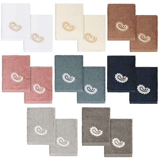 Linum Home Textiles Mackenzie Embellished 2-pc. Embellished Washcloth
