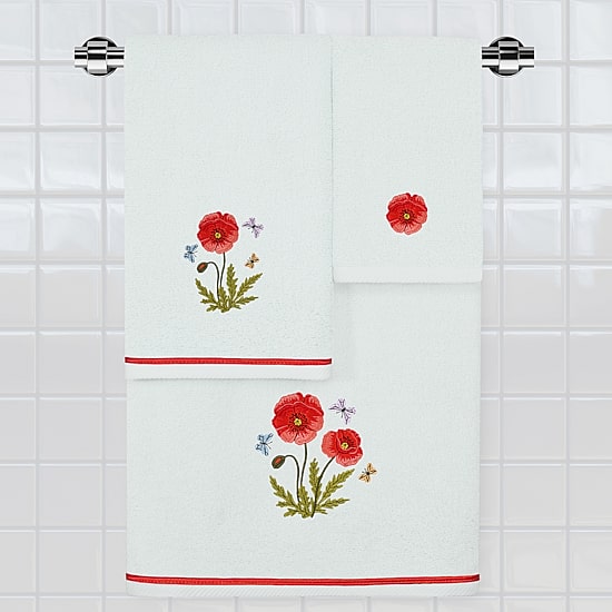 Linum Home Textiles Polly Embellished 2-pc. Embellished Hand Towel