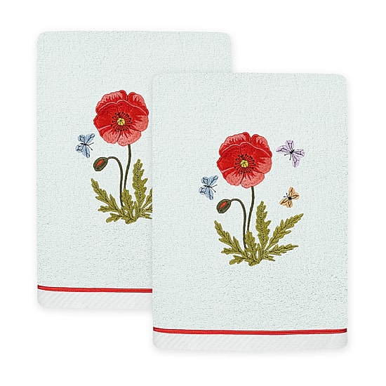 Linum Home Textiles Polly Embellished 2-pc. Embellished Hand Towel