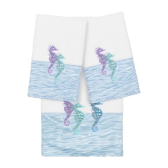 Linum Home Textiles Sofia Embellished 3-pc. Bath Towel Set