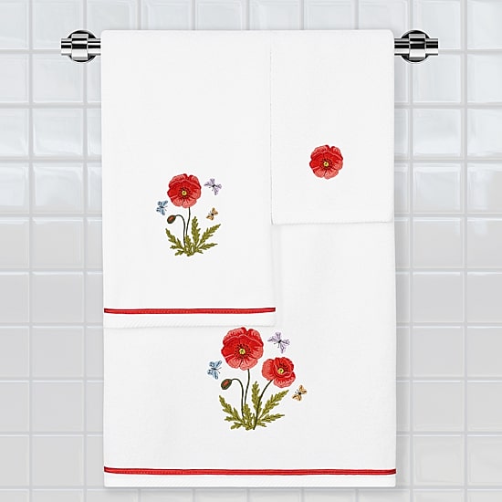 Linum Home Textiles Polly 2-pc. Embellished Fingertip Towel