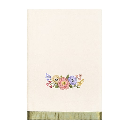 Linum Home Textiles Verano Embellished 2-pc. Embellished Floral Bath Towel
