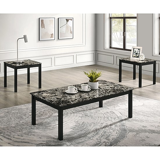 Funiture Of America Linel Easy Setup Coffee Table Set