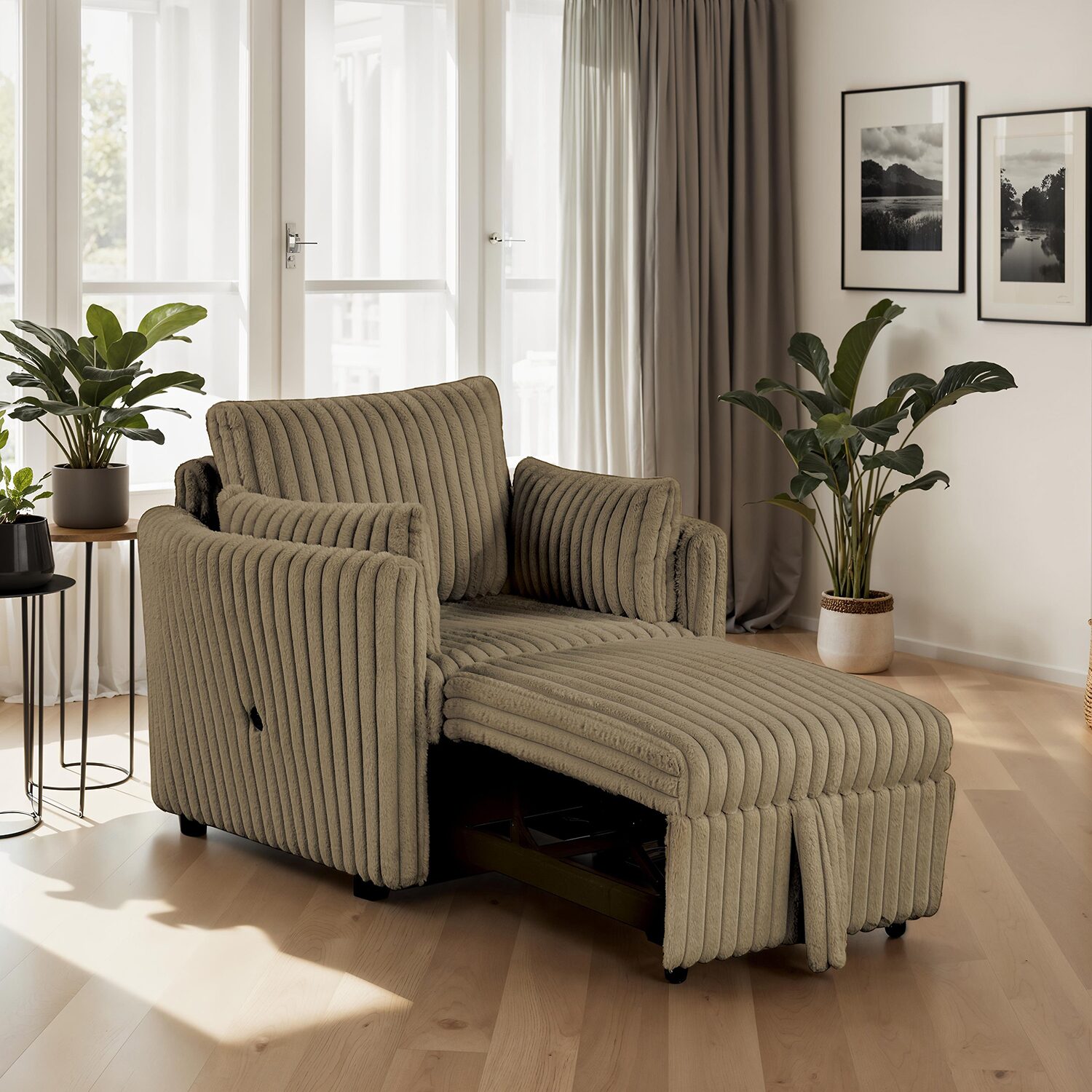 Furniture Of America Bond Upholstered Convertible Chairs