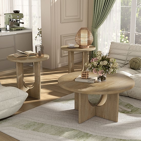 Furniture Of America Calsen Easy Setup Coffee Table Set