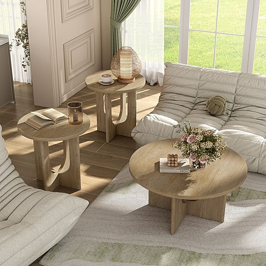 Furniture Of America Calsen Easy Setup Coffee Table Set