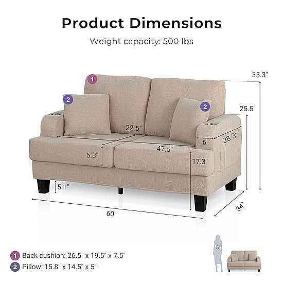 Furniture Of America Colby Upholstered Loveseat