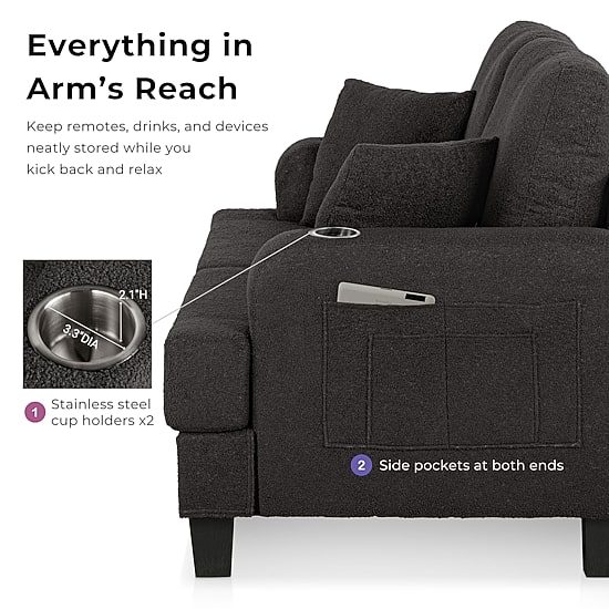Furniture Of America Colby Upholstered Loveseat