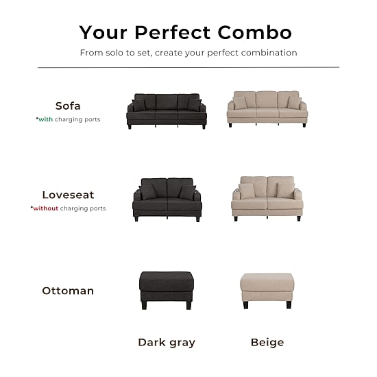Furniture Of America Colby Upholstered Loveseat