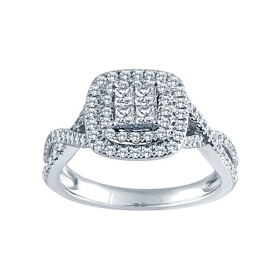 5/8 CT.T.W. 14K White Gold Diamond Engagement Ring
