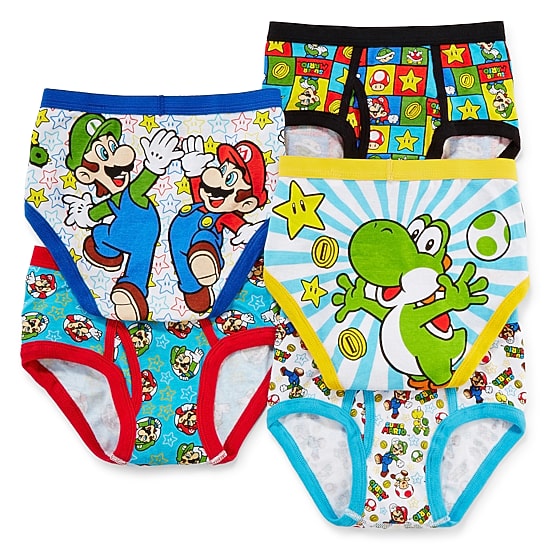 Little Boys Super Mario 5 Pack Briefs Bup3411