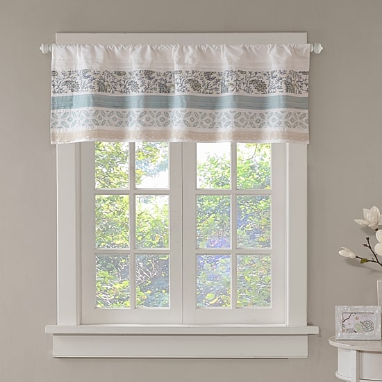 Madison Park Vanessa 50"W X 18"L Rod Pocket Tailored Valance