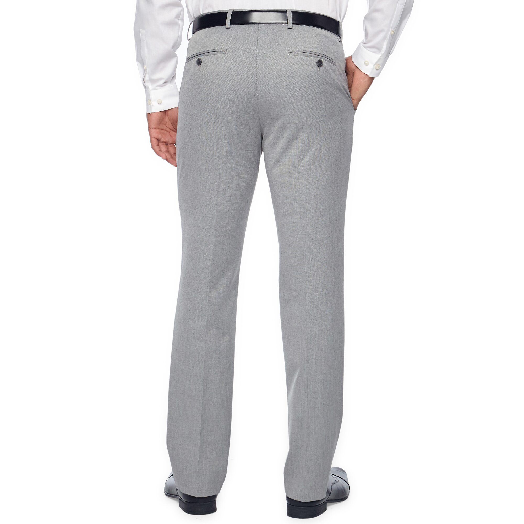 J.Ferrar 360 Stretch Light Gray Texture Mens Slim Fit Suit Pants