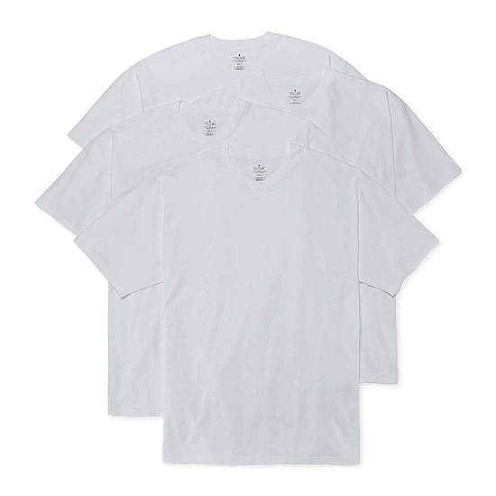 Stafford Heavyweight Mens 4 Pack Short Sleeve Crew Neck T-Shirt Tall