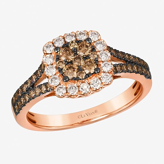 Le Vian® Ring featuring 1/2 CT. Chocolate Diamonds® 1/4 CT. Nude Diamonds™ set in 14K Strawberry Gold®