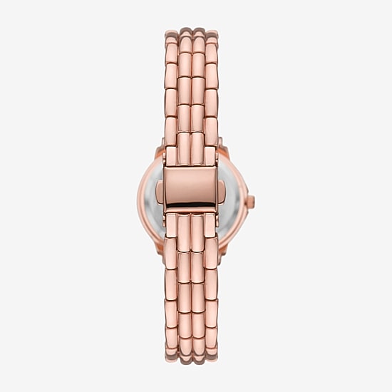 Geneva Womens Crystal Accent Rose Goldtone Bracelet Watch Fmdjm285