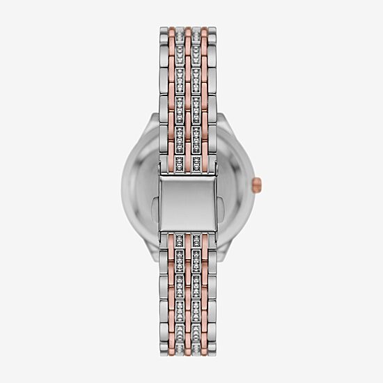 Geneva Geneva Ladies Womens Crystal Accent Silver Tone Bracelet Watch Fmdjm286