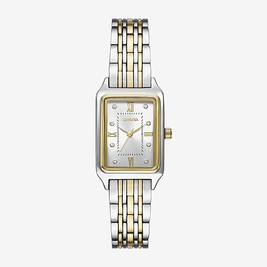 Geneva Womens Crystal Accent Two Tone Bracelet Watch Fmdjm287