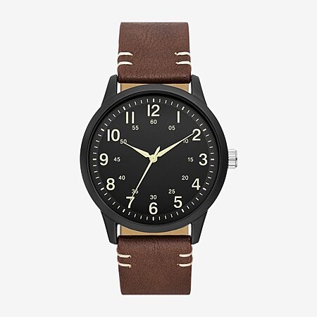 Mens Black Expansion Watch-Fmdjo142-JCPenney