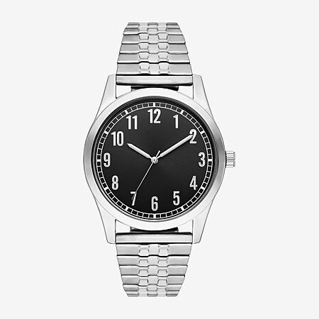 Geneva Mens Silver Tone Bracelet Watch Mac8120jc - JCPenney