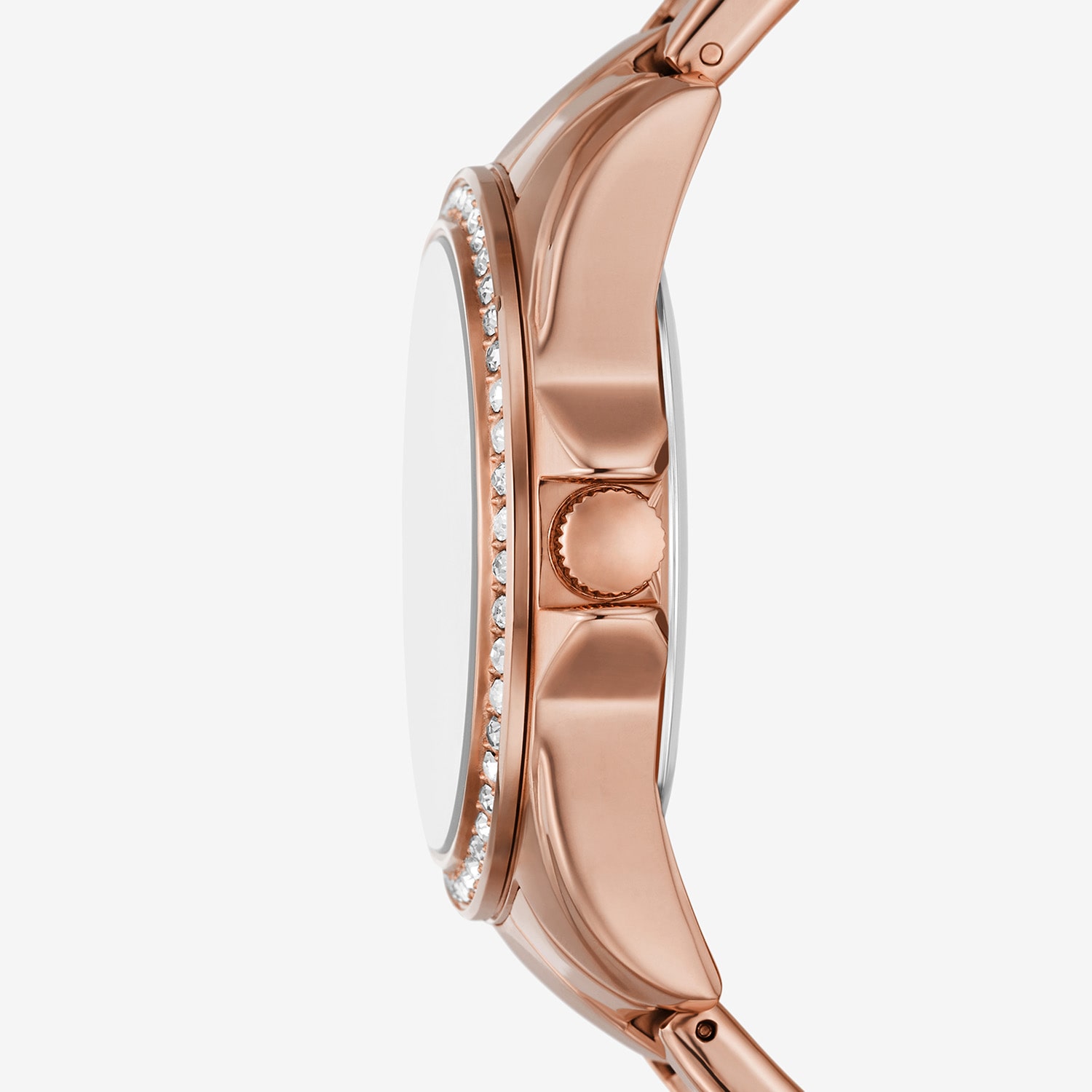 Relic By Fossil Womens Rose Goldtone Stainless Steel Bracelet Watch Zr16023