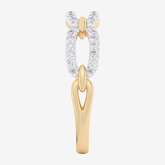 (G-H / Si1-Si2) Womens 1/4 CT. T.W. Lab Grown White Diamond 10K Gold Band
