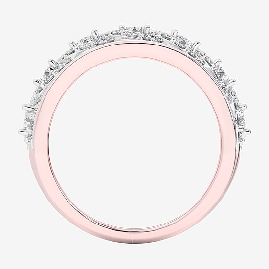 (G-H / Si1-Si2) Womens 1 CT. T.W. Lab Grown White Diamond 10K Gold Band