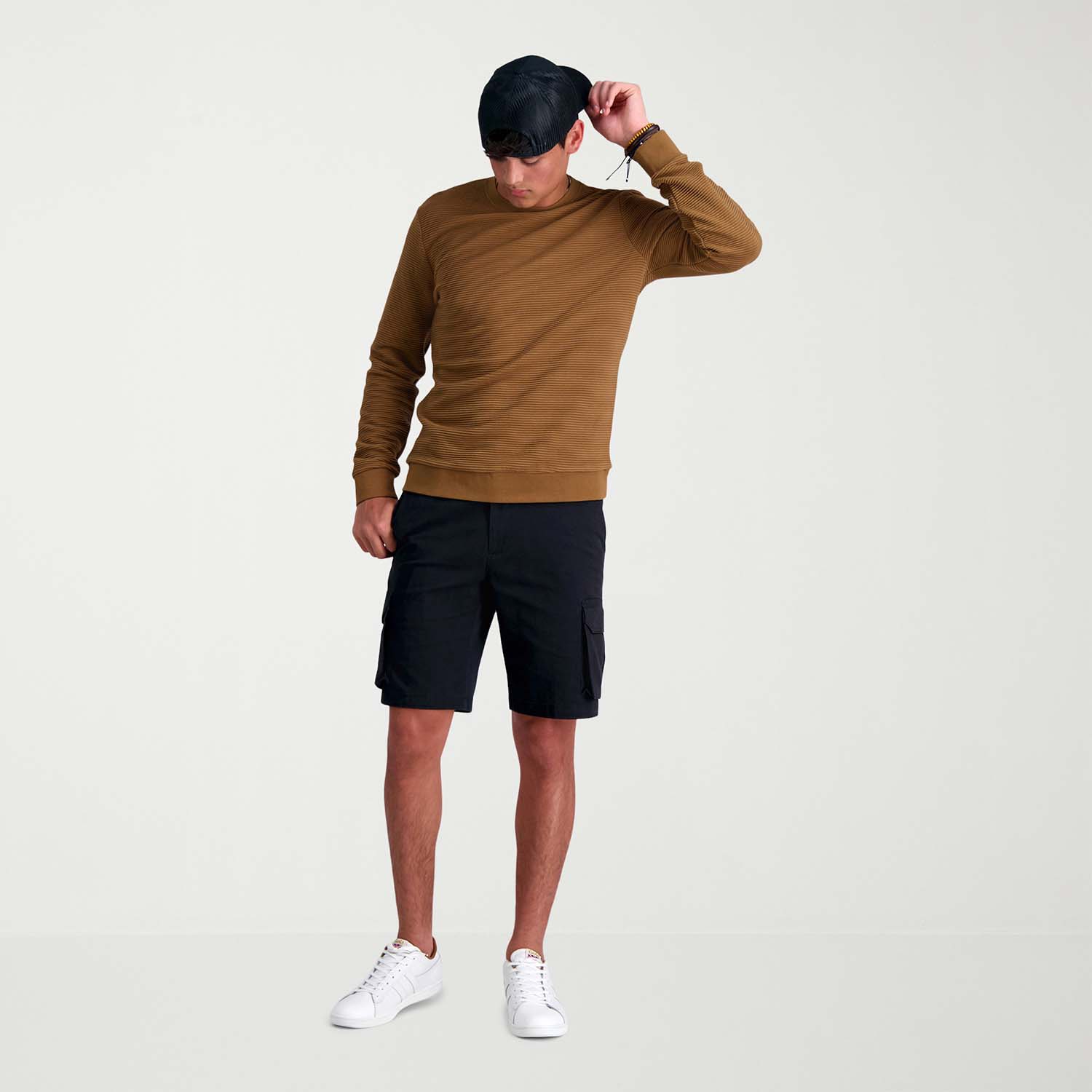 Haggar Stretch Comfort Cargo Tech Mens 10" Fabric Short