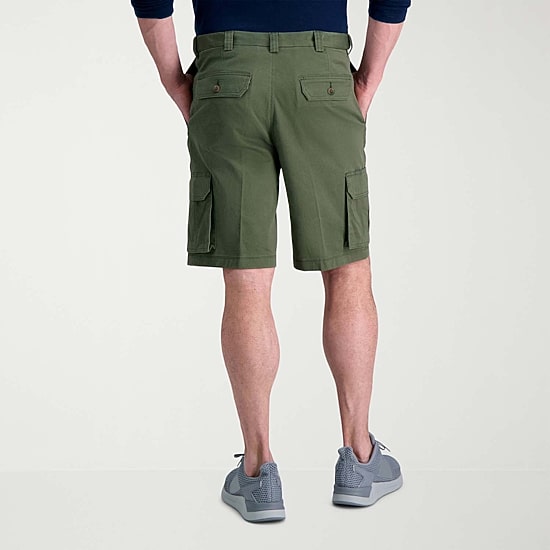 Haggar Stretch Comfort Cargo Stretch Tech Mens 10" Stretch Fabric Cargo Short