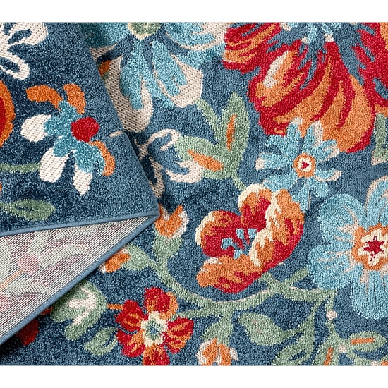 Town And Country Hibiscusbloom Floral Outdoor Indoor Rectangular Area Rug