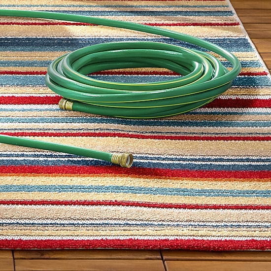 Town And Country Rio Stripe Outdoor Indoor Rectangular Area Rug