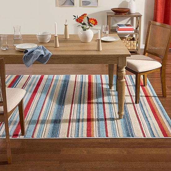 Town And Country Rio Stripe Outdoor Indoor Rectangular Area Rug