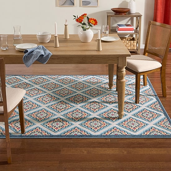 Town And Country Brooks Diamond Outdoor Indoor Rectangular Area Rug