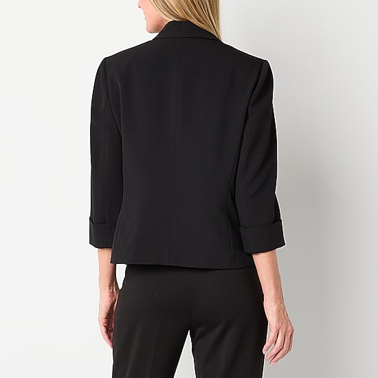 Black Label by Evan-Picone Womens Regular Fit Suit Jacket