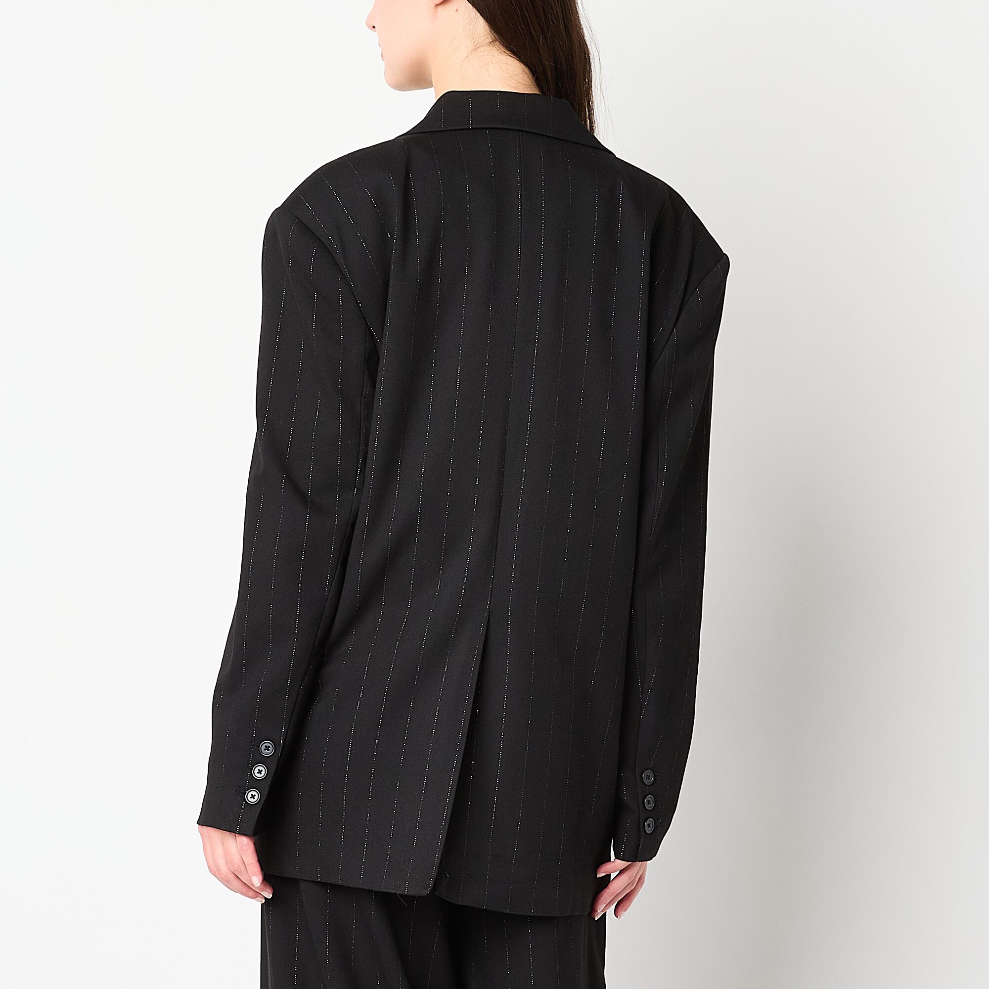 Worthington Womens Striped Boxy Fit Blazer
