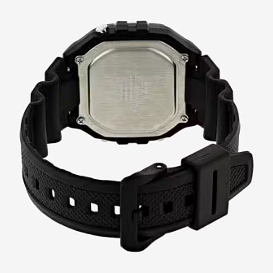 Casio Mens Digital Black Strap Watch W218h-1avos